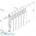 Радиатор алюминиевый Royal Thermo Revolution A 350 - 6 секц.