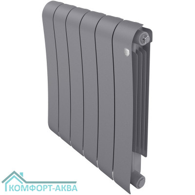 Радиатор биметаллический Royal Thermo Infinity 500 Silver Satin - 6 секц.