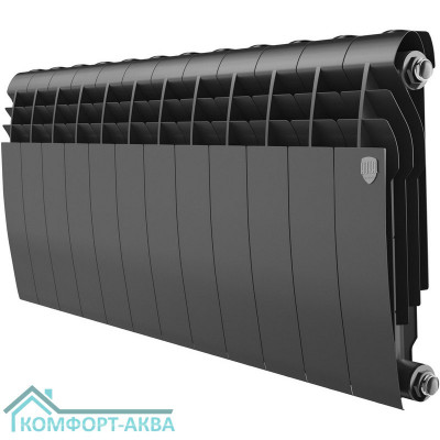Радиатор биметаллический Royal Thermo BILINER B 350 Чёрный - 12 секц.