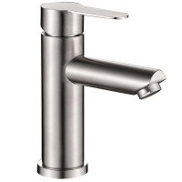 Haiba HB10801 смеситель для раковины, сталь нержавеющая 304, цвет сатин