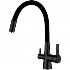Haiba HB76859-7 смеситель кухня и кран фильтр, латунь, цвет черный