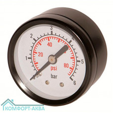 Vieir YLB6 манометр пружинный осевое подключение 6 бар, 1/4"