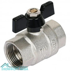 TIM DE1216X кран шаровой В×В 1/2 PN40 бабочка черный