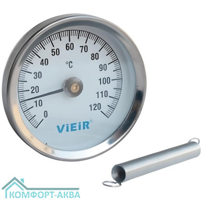 Vieir YL17 термометр с пружиной накладной, 120°С, 1/2"