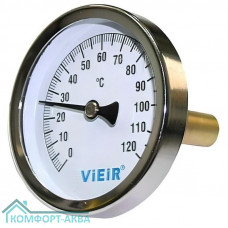 Vieir YL18 термометр с погружной гильзой осевое подключение, 120°С, 1/2"