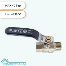 TIM DE1201X кран шаровой В×Н 1/2 PN40 рычаг черный