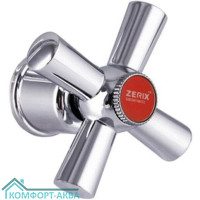 ZERIX HANDLE ONE-A722 ZX3255 ручка для смесителя с кран-буксой силумин хром, 1 шт