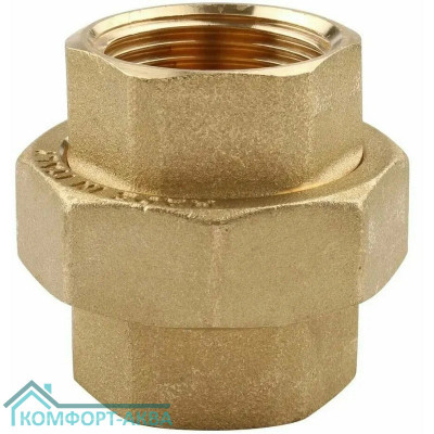 TIM американка прямая 1/2 В×В латунь CW617N, HKS022