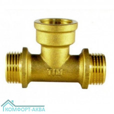 TIM тройник 1/2 Н×В×Н латунь CW617N, TMFM222