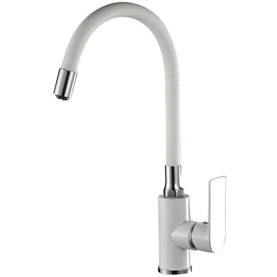 Haiba HB73505-8 смеситель для кухни, латунь, цвет белый/хром