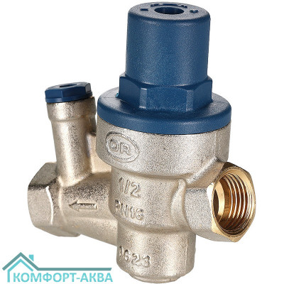 Valtec Mini OR.218.N.04 редуктор давления с фильтром мембранный латунь никелированная ВР 1/2", 1-6 бар