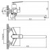 Haiba HB22548-7 смеситель для ванны, латунь, цвет черный/хром
