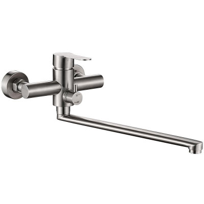 Haiba HB22801 смеситель для ванны, сталь нержавеющая 304, цвет сатин