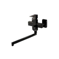 Haiba HB22803-7 смеситель для ванны, сталь нержавеющая 304, цвет черный/нержавейка