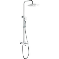 Haiba HB23505-8 душевая стойка, латунь, цвет белый/хром