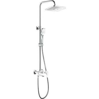 Haiba HB23505-8 душевая стойка, латунь, цвет белый/хром