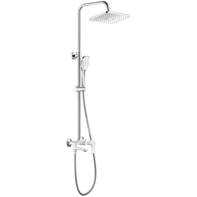 Haiba HB24505-8 душевая система, латунь, цвет белый/хром