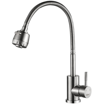 Haiba HB73304 смеситель для кухни, сталь нержавеющая 304, цвет сатин