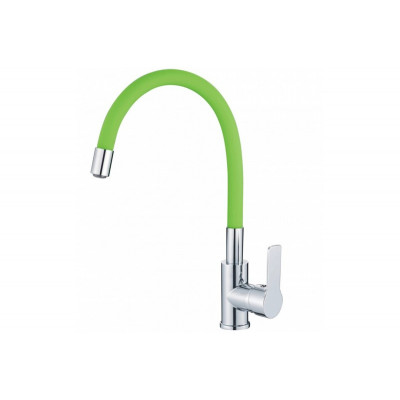 Haiba HB70112-12 смеситель для кухни, латунь, цвет хром, зеленый