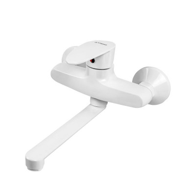 Stemix PL700-005 смеситель кухня настенный, АВС пластик, цвет белый