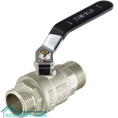 TIM DE1206X кран шаровой Н×Н 3/4 PN40 рычаг черный