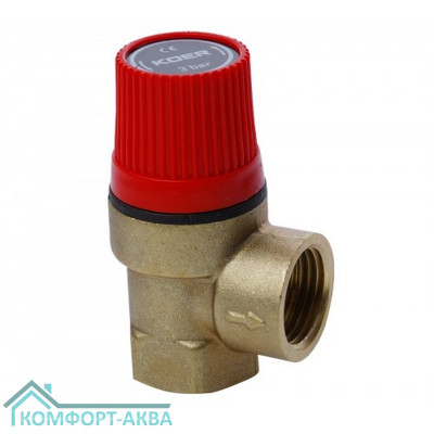 KOER KR5165 клапан предохранительный ВР 1/2", 6 bar