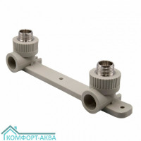 Valfex Standard планка под смеситель НР 20×3/4 PPR/латунь ЛС59-1 серый, 10124320Г