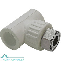 Valfex Standard тройник комбинированный НГ 25x25×3/4 PPR/латунь ЛС59-1 серый, 10140025Г
