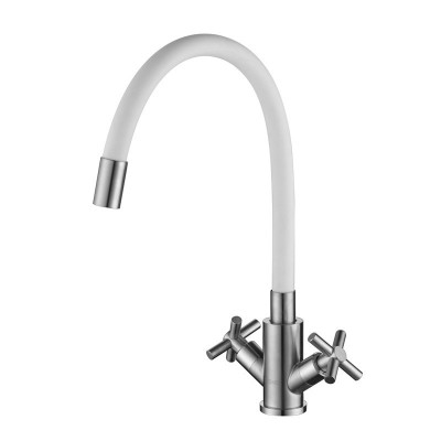 Stemix SUS 808-271F-1 WHITE смеситель для кухни, сталь нержавеющая 304, цвет белый