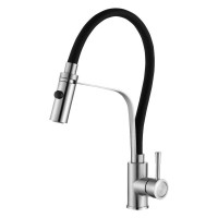 Stemix SUS 842-011FZ BLACK смеситель для кухни, сталь нержавеющая 304, цвет черный