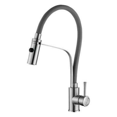 Stemix SUS 842-011FZ GRAY смеситель для кухни, сталь нержавеющая 304, цвет серый