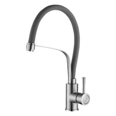 Stemix SUS 843-011FZ GRAY смеситель для кухни, сталь нержавеющая 304, цвет серый