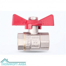 ТСМ WP0627 кран шаровой В×В 1/2 PN25 бабочка красный