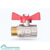 ТСМ WP0628 кран шаровой В×Н 1/2 PN25 бабочка красный