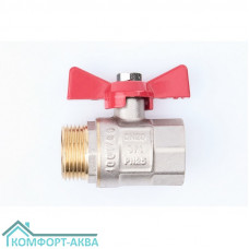ТСМ WP0595 кран шаровой В×Н 3/4 PN25 бабочка красный