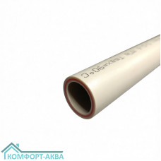 Alpha труба армированная PPR/PPR-GF/PPR 25×3,5 мм SDR7,4 PN20 серый 4 м (цена за 1 м)