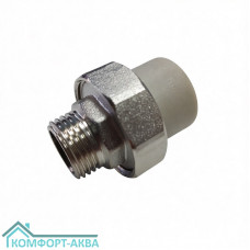 Alpha американка НР 20×1/2 PPR/латунь серый