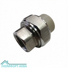 Alpha усиленная американка ВР 20×1/2 PPR/латунь серый