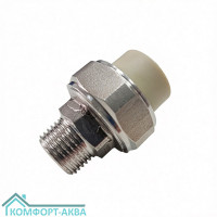 Alpha усиленная американка НР 20×1/2 PPR/латунь серый