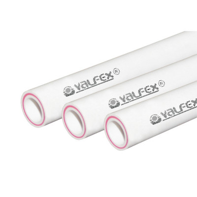 Valfex труба армированная PPR/PPR-GF/PPR 50 мм SDR6 PN25 белый 4 м