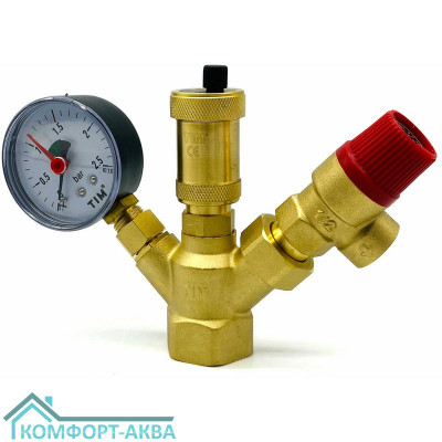 TIM Мини JH1024-1.5 группа безопасности котла, 1" 1,5 bar