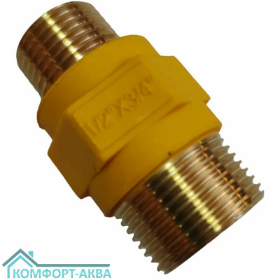 TIM BSM023 диэлектрическая вставка Н×Н 1/2×3/4", полиамид, резьба латунь