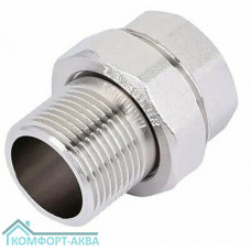 Zeissler американка с плоской прокладкой прямая 3/4 В×Н латунь CW617N никель, ZSr.165.B.0105