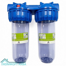 Alpha 3P-DUO-3/4 фильтр магистральный для холодной воды, 10 SL, ВР 3/4", 2 ступ.