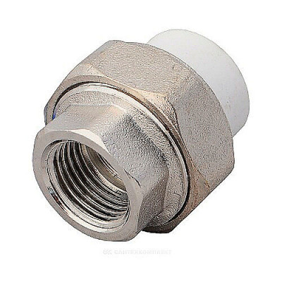 Valfex Standard американка ВР 50×2 PPR/латунь ЛС59-1, белый, 10155150