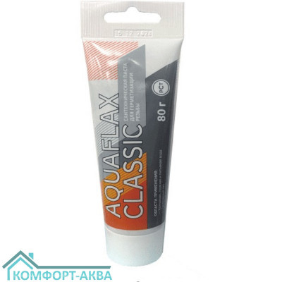 Aquaflax 4630033610721 Classic паста сантехническая графитовая, 80 г