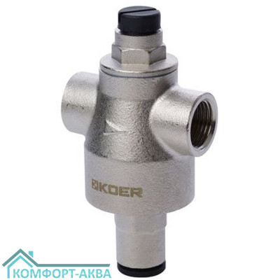 KOER 1251 KR5170 редуктор давления поршневой латунь никелированная ВР 1/2", 2-10 бар