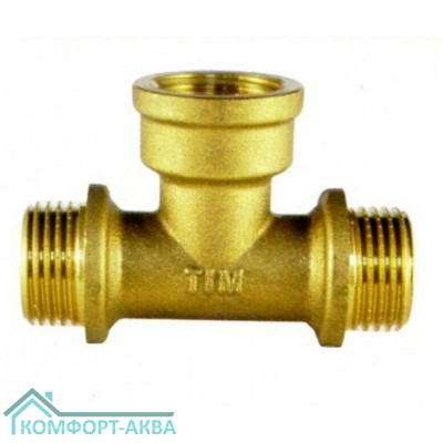 TIM тройник 3/4 Н×В×Н латунь CW617N, TMFM333