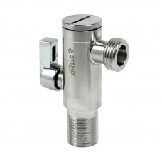 Stemix SUS 8012 кран для сантехприборов угловой Н×Н 1/2×1/2 PN рычаг хром