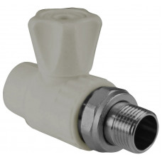 Valfex Standard кран радиаторный прямой 20×1/2 PPR/латунь ЛС-59-1, серый, 10149020Г